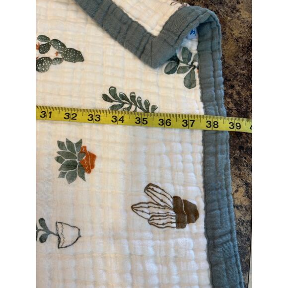 Little Unicorn Cotton Muslin Quilt in the Prickle Pots Design Cactus Western - Picture 7 of 8